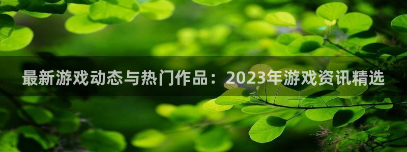 长征娱乐测速登陆：最新游戏动态与热门作品：2023年游戏资讯